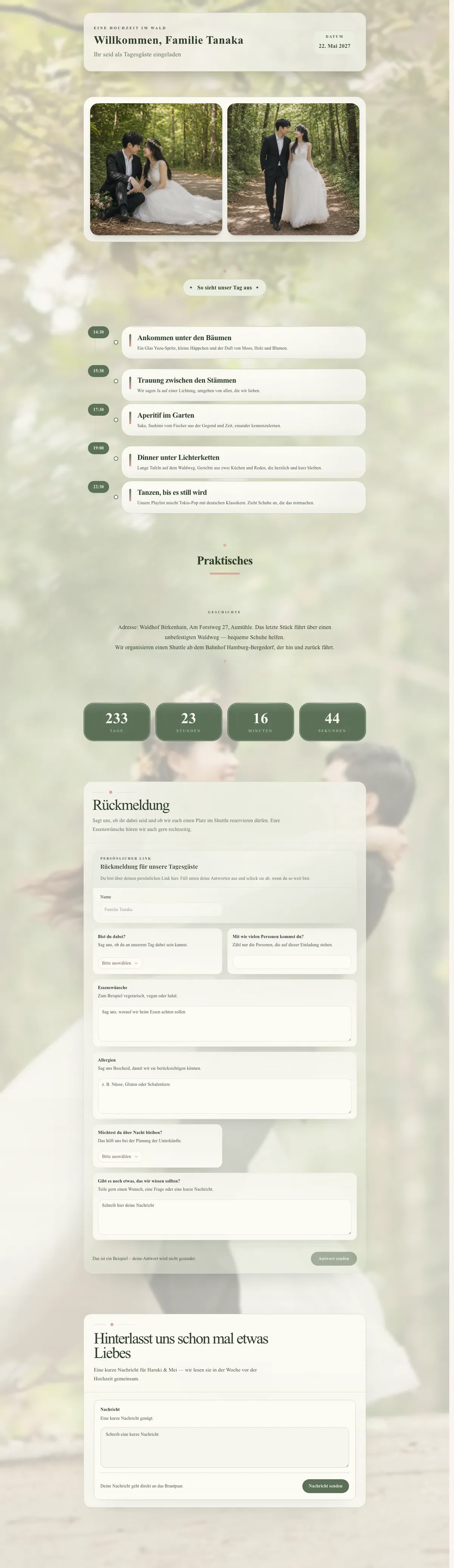 Beispiel Haruki & Mei – Still & minimalistisch