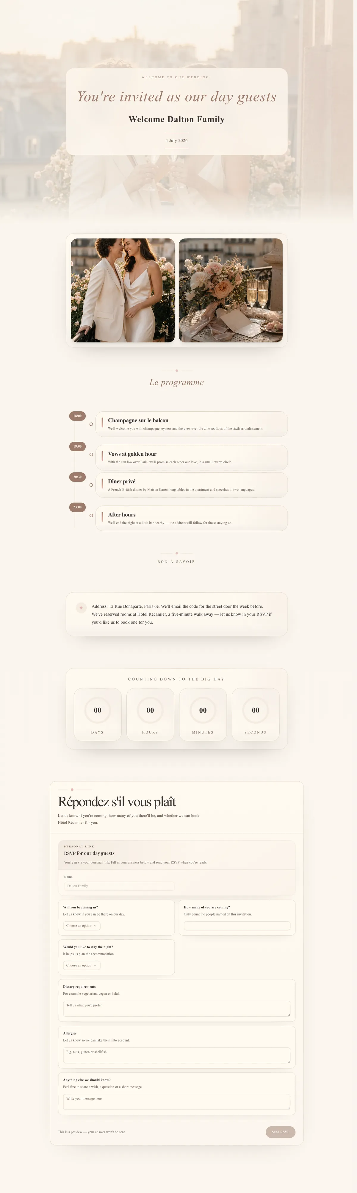 Example Noor & Linde — Refined & golden