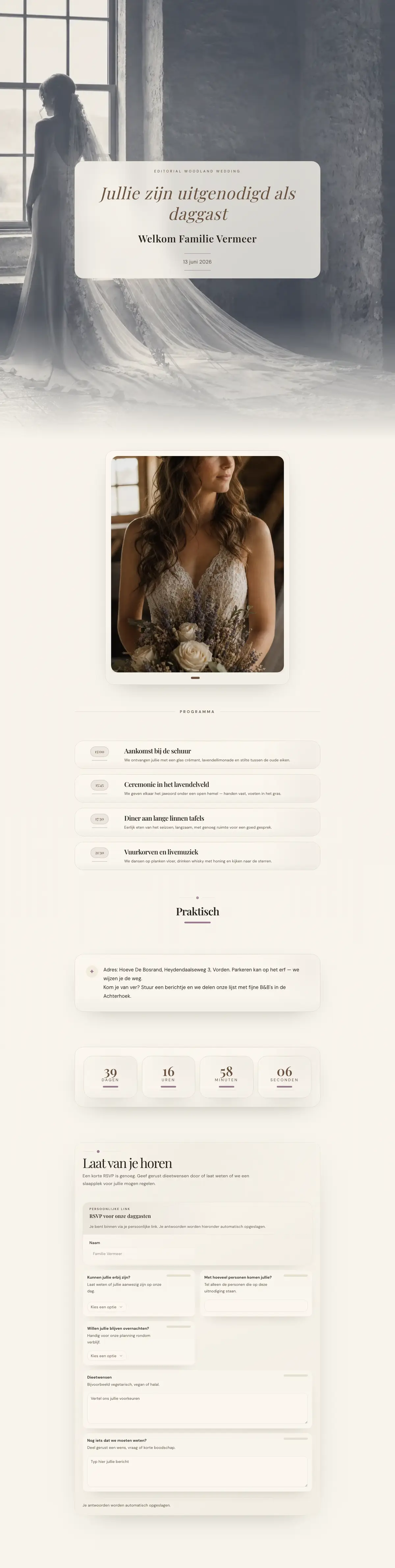 Example Mila & Gertjan — City-chic invitation