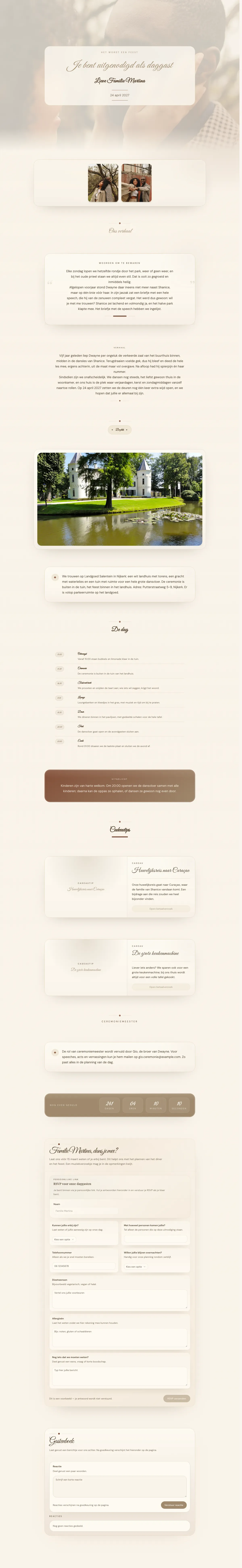 Example Shanice & Dwayne — An invitation with a dance floor