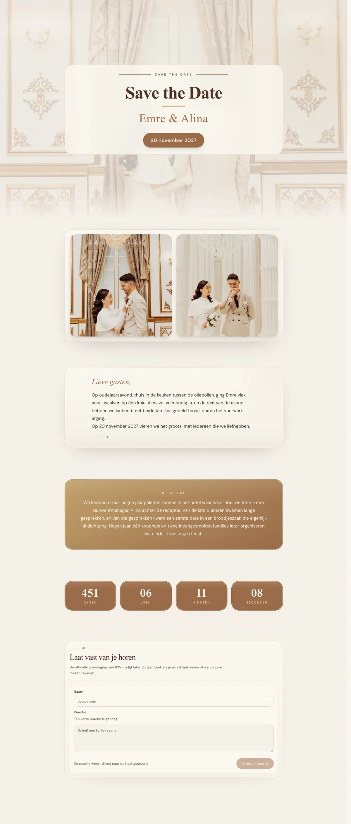 Example Emre & Alina — Champagne and chandeliers